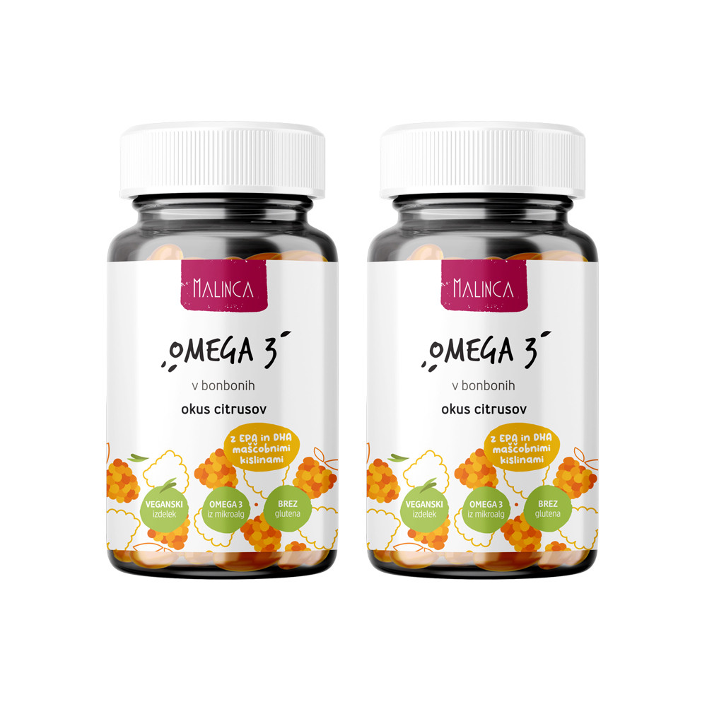 Omega 3 v bonbonih za odrasle 2 x