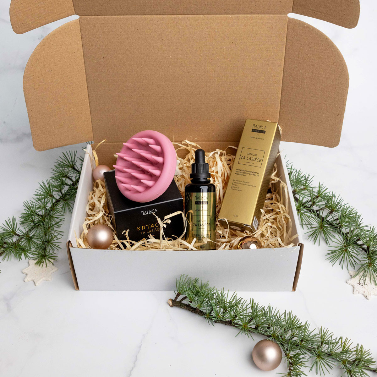 Paket serum in krtača za lasišče 