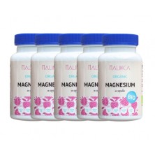 Magnesium aus ökologischem Landbau 5 x 60 Kapseln + kostenlose Lieferung
