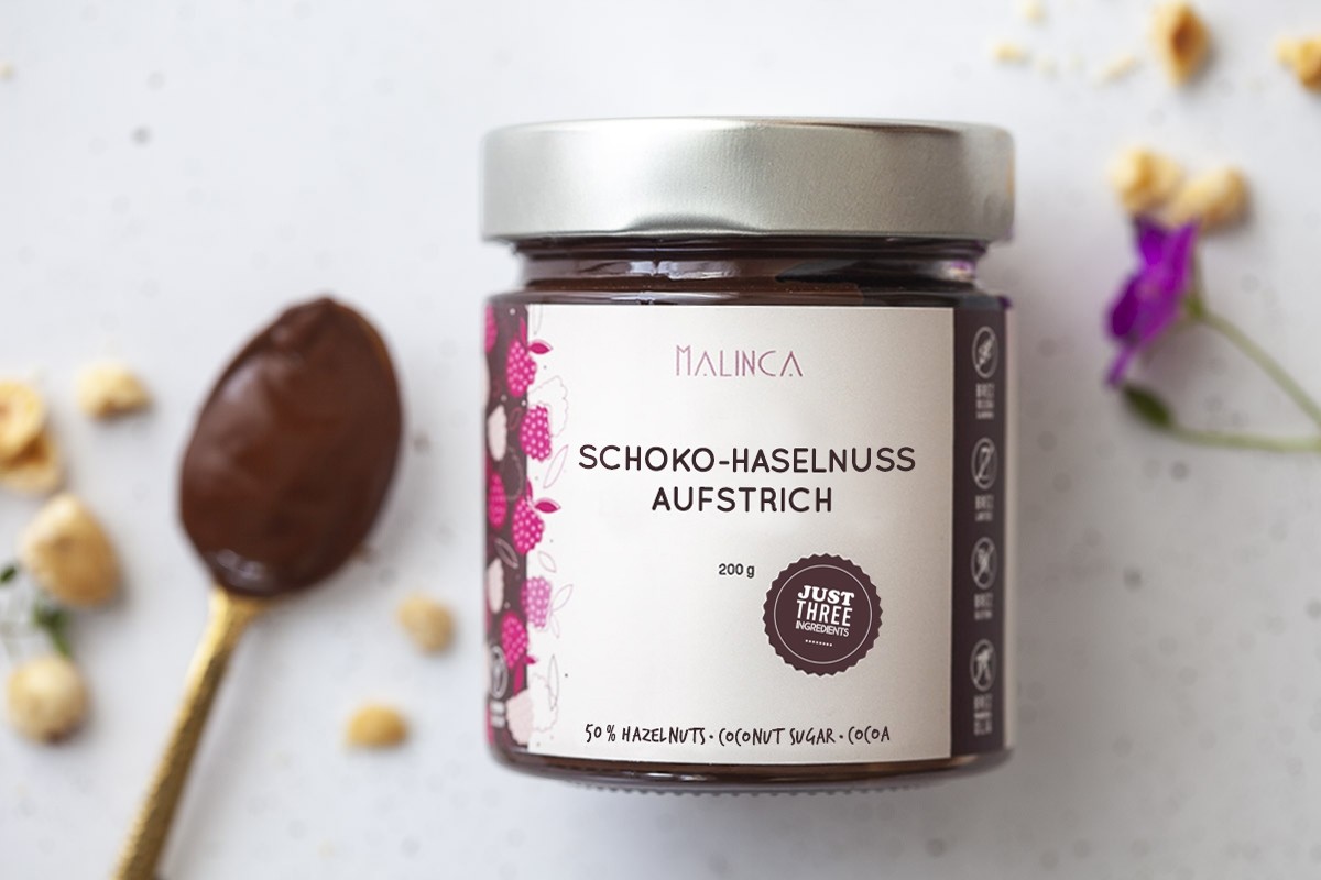 Schoko-Haselnuss-Aufstrich Malinca
