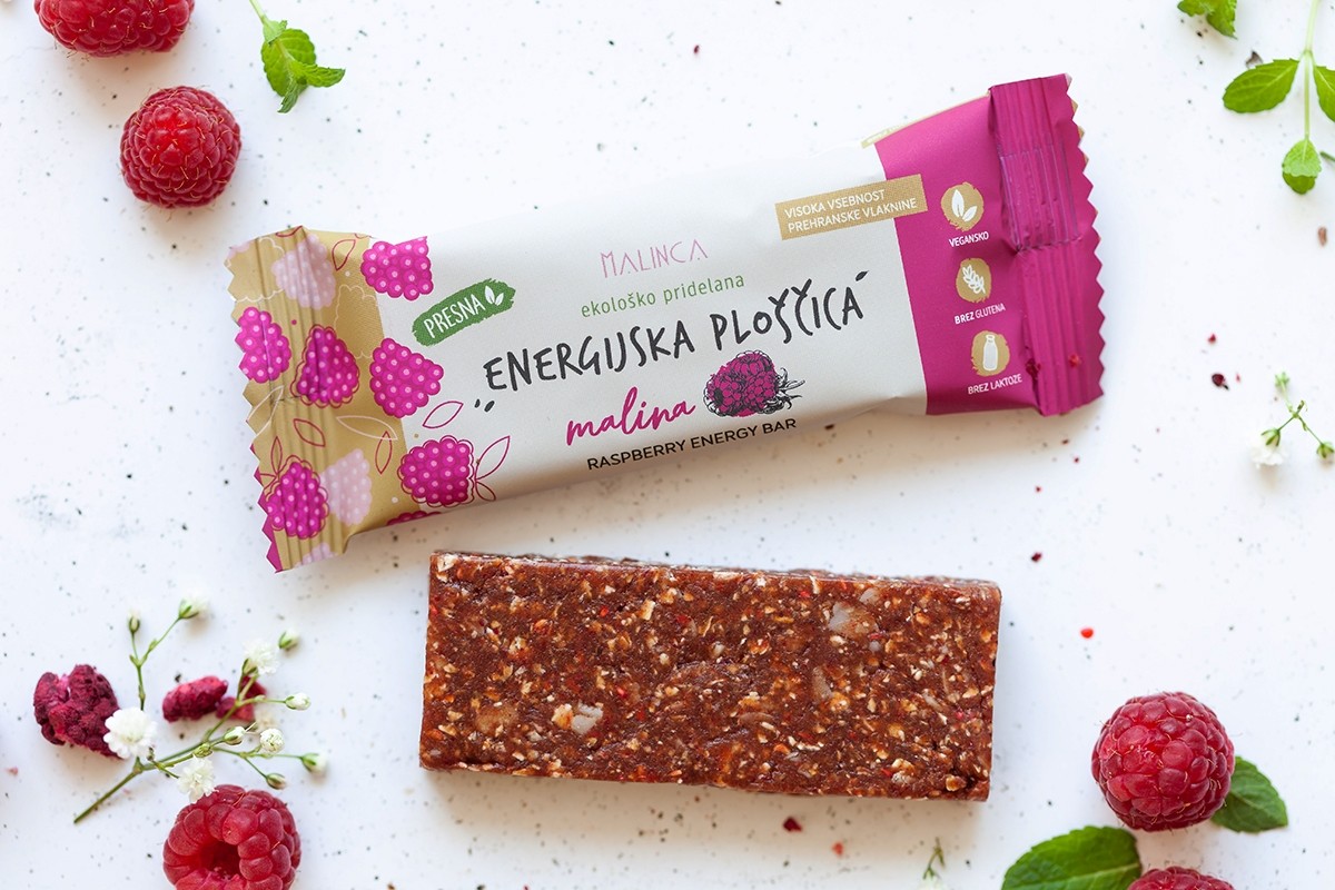 Energijska ploščica malina