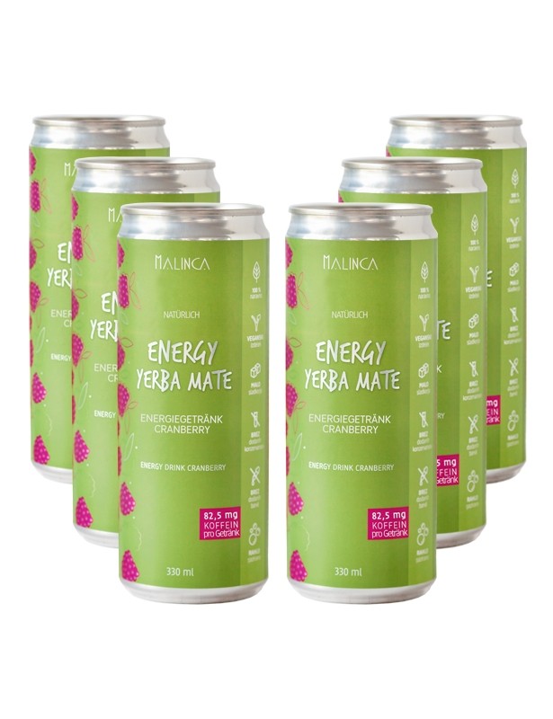 Natürliches Energiegetränk Cranberry 330 ml 5 + 1 gratis