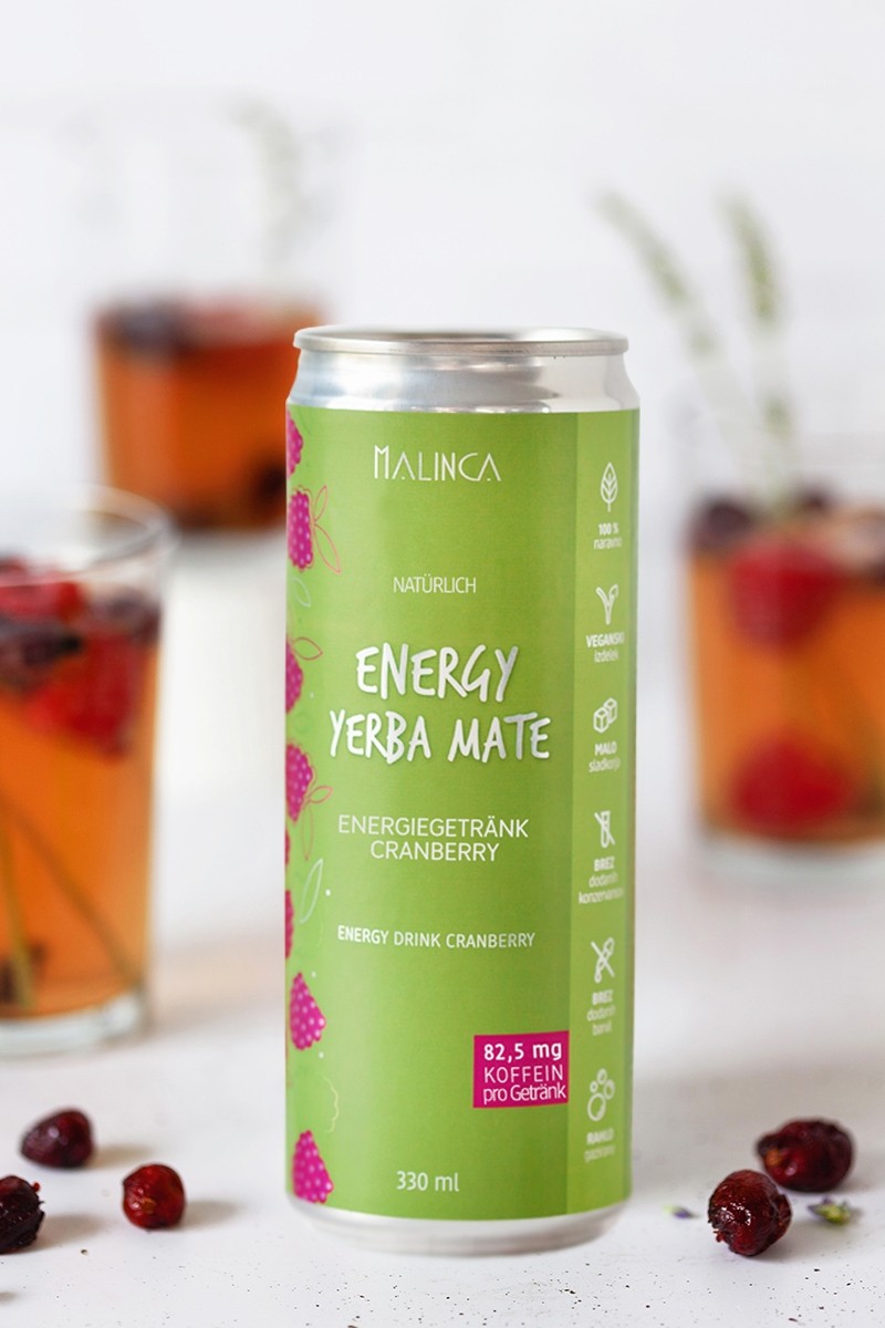Natürliches Energiegetränk Cranberry 330 ml 5 + 1 gratis