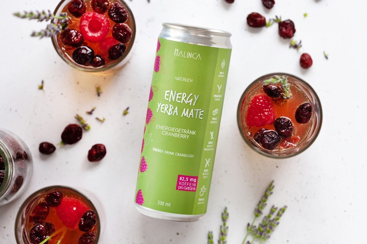 Natürliches Energiegetränk Cranberry 330 ml 5 + 1 gratis