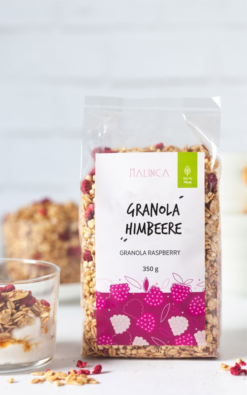 Hausgemachter Granola Himbeere 350 g