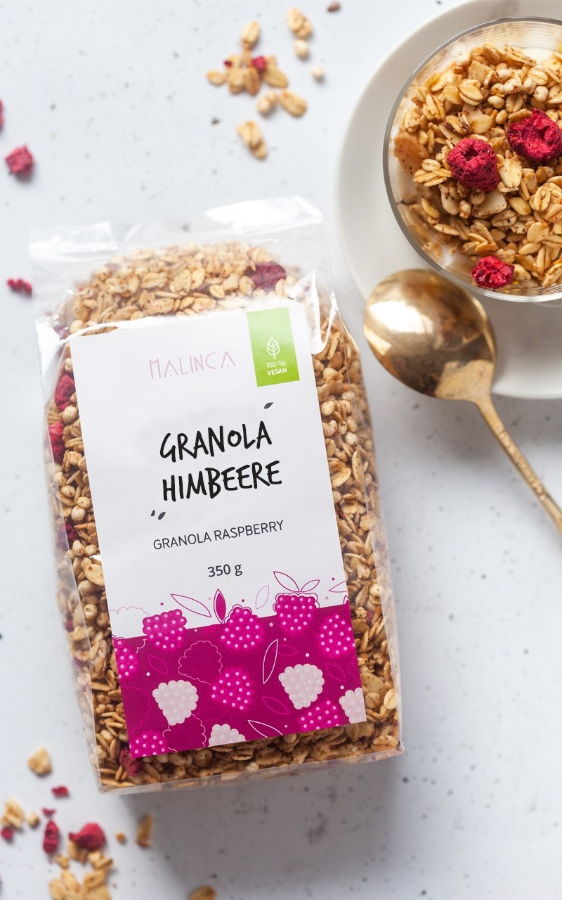 Hausgemachter Himbeer-Granola