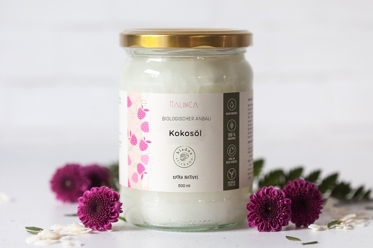 Extra natives kaltgepresstes Kokosöl aus ökologischem Landbau 500 ml