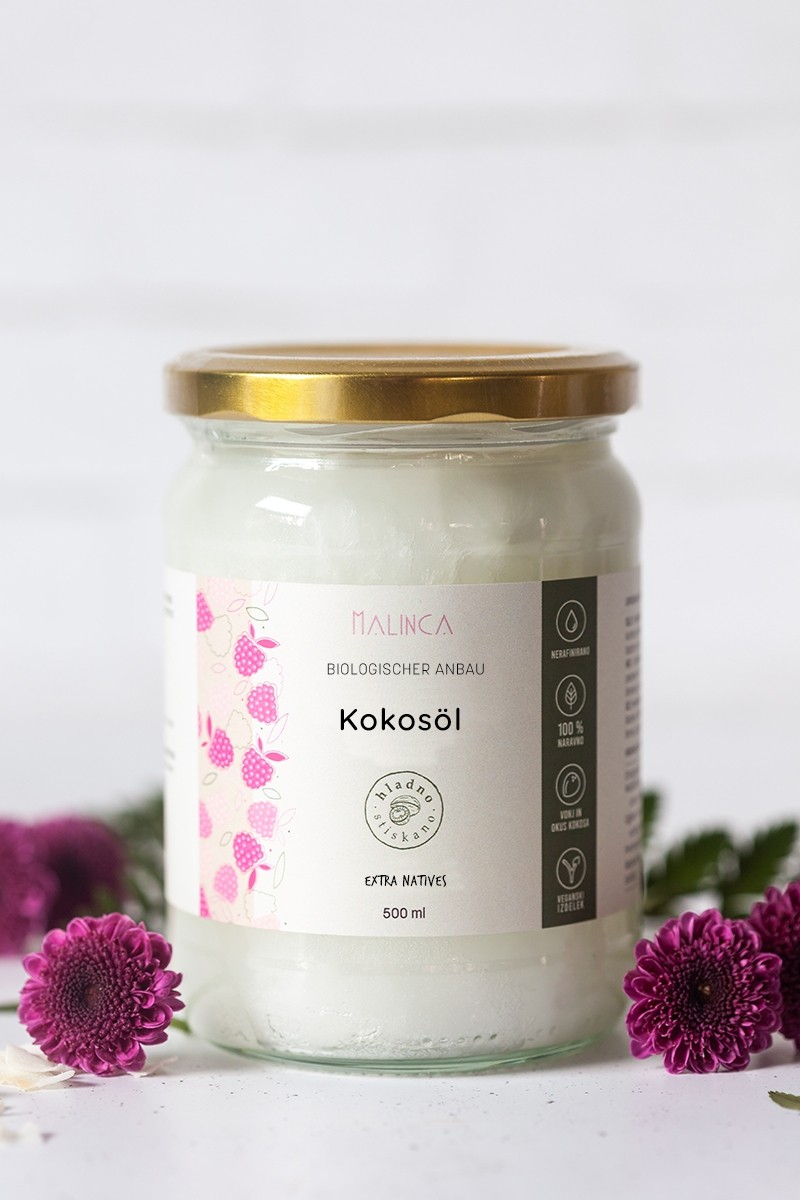 Extra natives kaltgepresstes Kokosöl aus ökologischem Landbau 500 ml