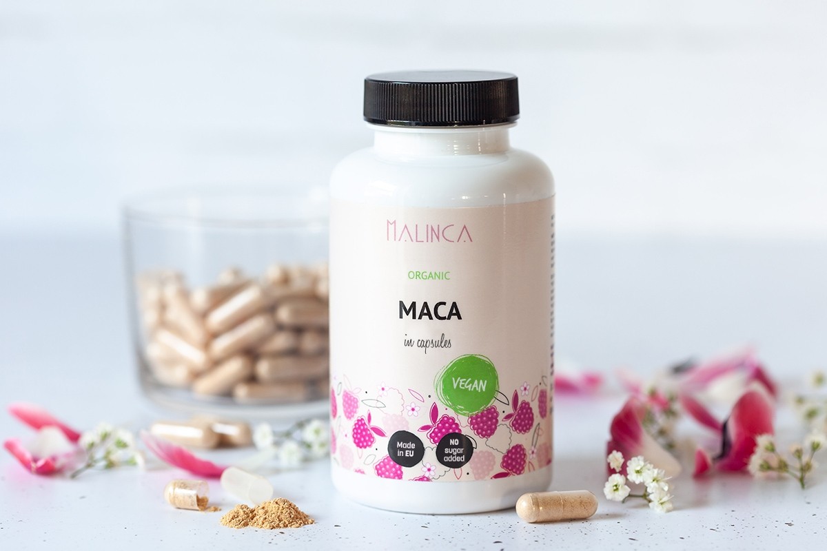 Maca in Kapseln aus ökologischem Landbau