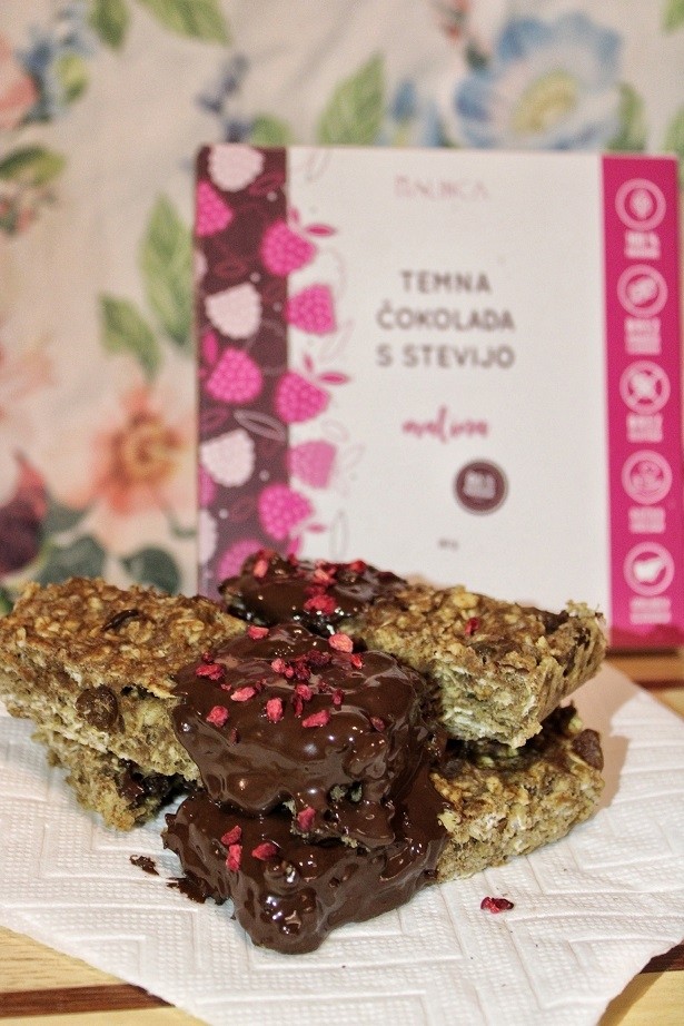 Zartbitterschokolade mit Stevia – Himbeere 80g