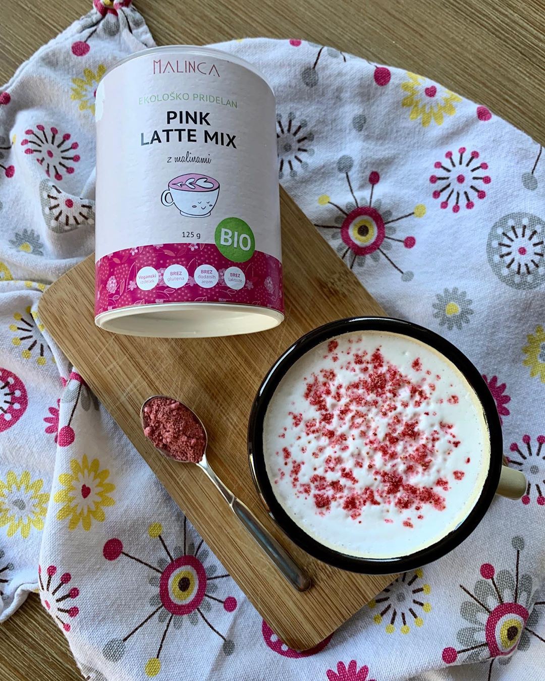 Pink latte mix