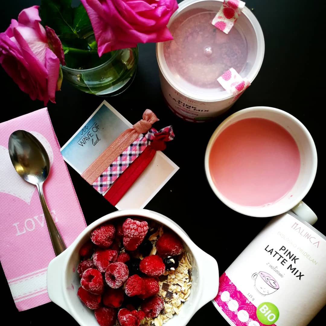 Pink latte mix