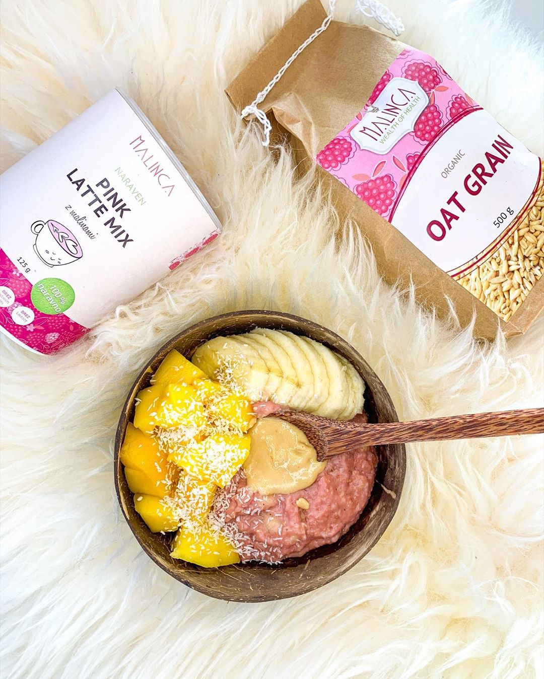Pink latte mix