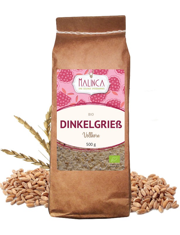 Dinkelgrieß Vollkorn aus ökologischem Landbau 500g