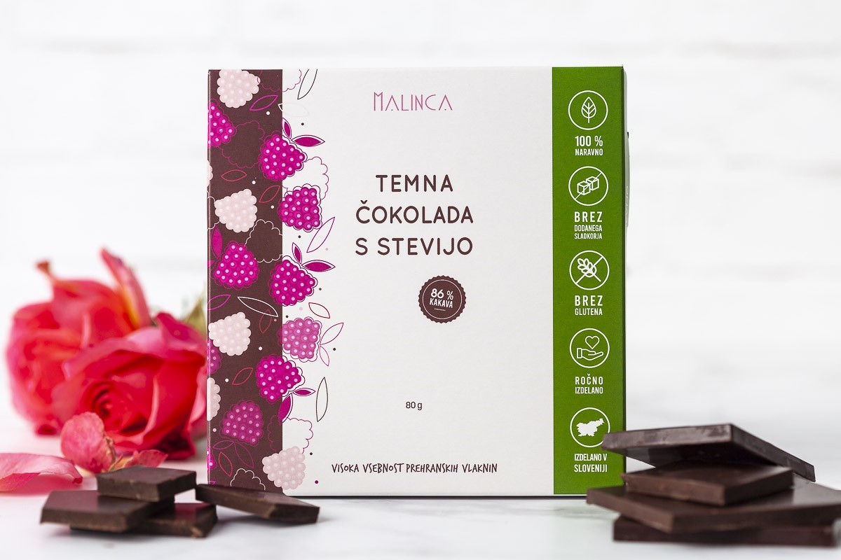 Zartbitterschokolade mit Stevia 80g 
