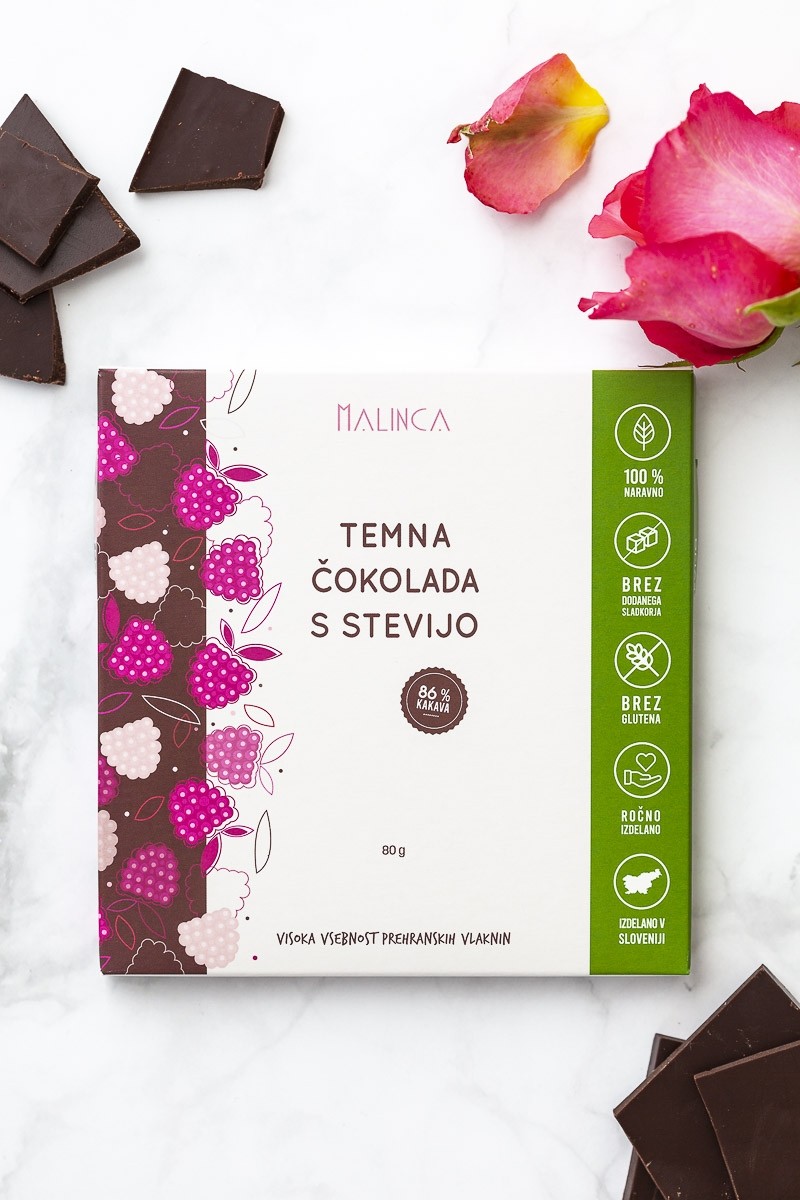 Zartbitterschokolade mit Stevia 80g 