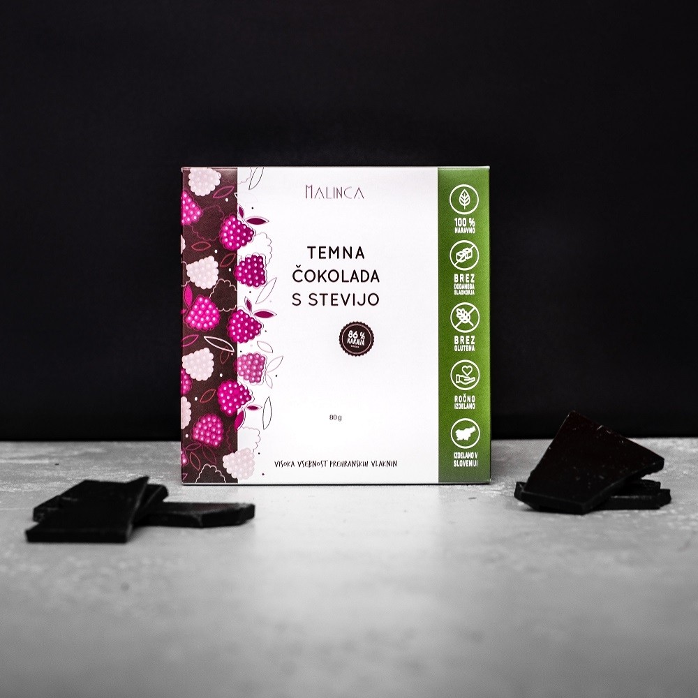 Zartbitterschokolade mit Stevia 80g 