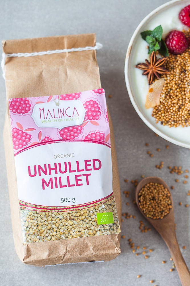 Unhulled Millet Organic 500g Malinca.si