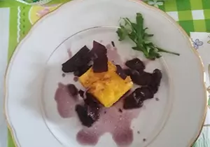 Polenta s pršutom