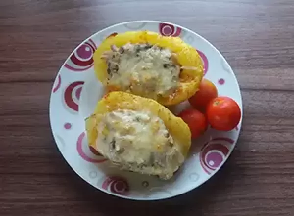 Kartoffelschiffchen mit Pilzen
