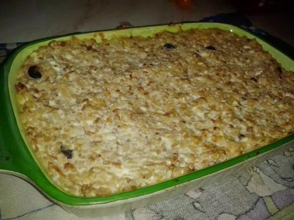 Recept za pečeno ajdovo kaša z jabolki in skuto