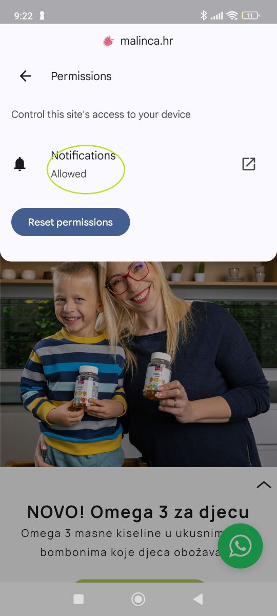Odjava od kratkih obavijesti android