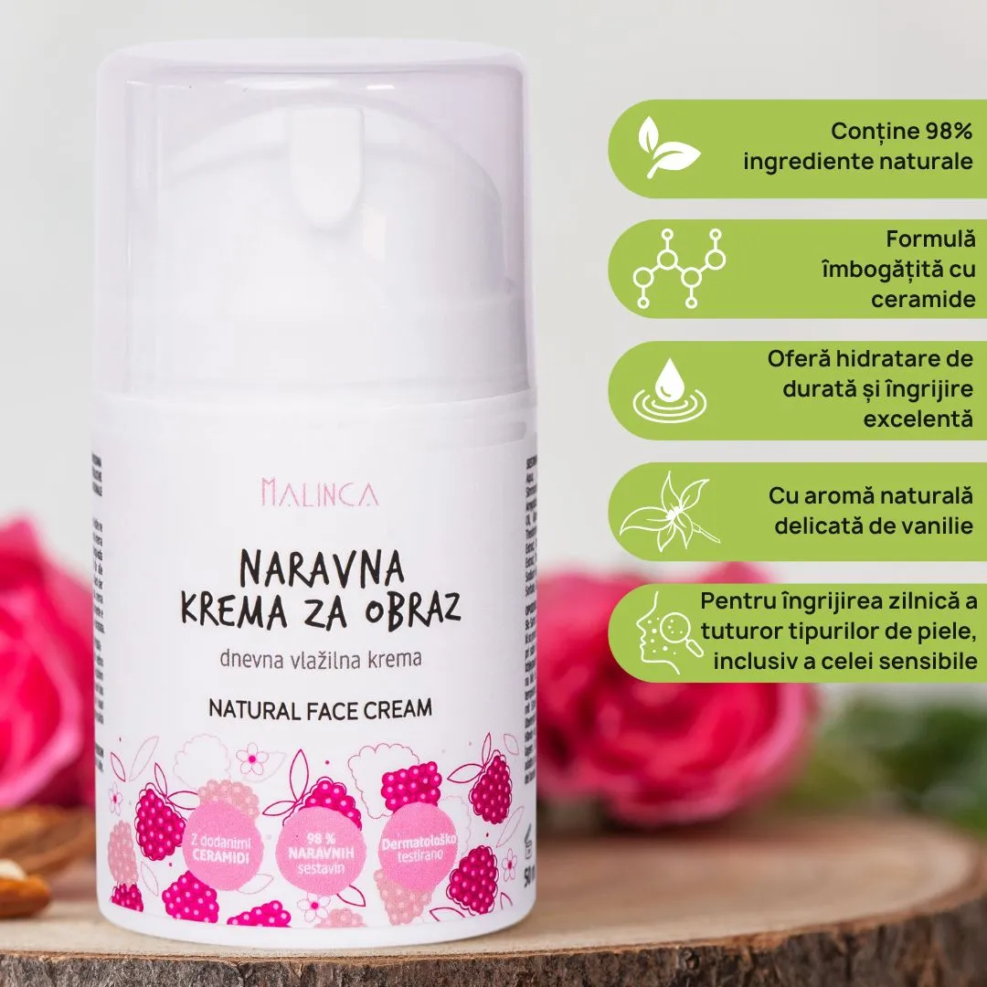 Naravna vlažilna krema za obraz