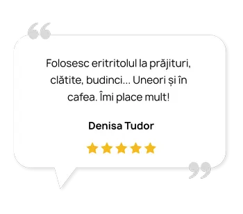 Eritritol - Îndulcitor de masă fără calorii