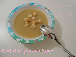 Cvetačno-porova juhica Cvetačno-porova juhica
